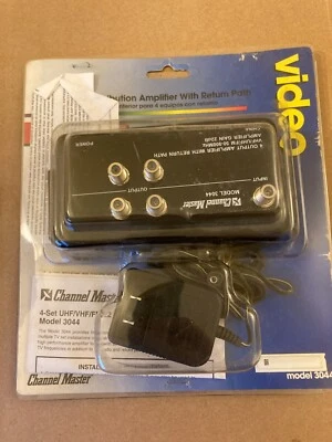 Channel Master 4-Set Indoor Distribution Amplifier Model 3044 w Return Path - Image 1 of 4