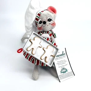 ANNALEE MOBILITEE DOLLS 2004 6" CHRISTMAS BAKER CHEF MOUSE GINGERBREAD COOKIES - Picture 1 of 9