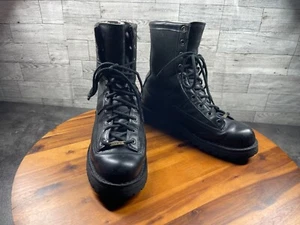 Danner Military Style Boots Men 9.5B Acadia Shoes Black Leather Vibram USA Made - Picture 1 of 24