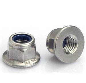 Tuercas hexagonales tipo par predominante brida e inserto de nailon M4 M5 M6 M8-M12 A2 SS - Imagen 1 de 5