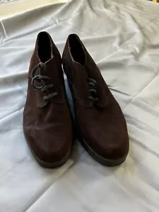ARCHE Scarpe stringate zeppa pelle nabuk marrone scuro donna 40 (US 9) Francia - Foto 1 di 10