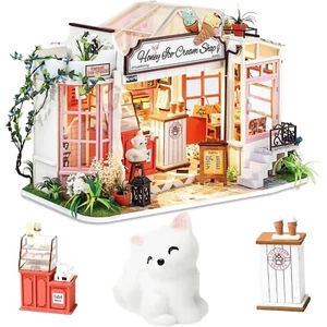Rolife DIY Puppenhaus Miniatur Holzmöbel Kit mit LED Licht Weihnachtsgeschenk - Bild 1 von 9