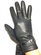 isotoner Women Genuine Leather Gloves Brown Size 8