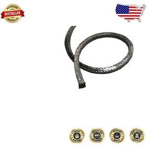 Flexible Graphite Braided Compression Packing - 8Ft, Heat & Chemical Resistant - Picture 1 of 2