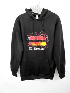 NWOT ED SHEERAN Concert Series Pullover Hoodie Sweatshirt Men XL Black Pockets - Picture 1 of 13