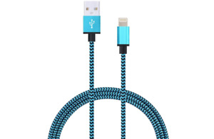 Câble Chargeur en Nylon Tressé Connecteur en Aluminium pour iPhone iPad 2METRE