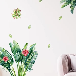 Giant Palm Leaf Wall Decal Peel and Stick, Jungle Plants Palm Tree Sticker Ra... - Picture 1 of 7