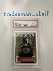 2023 TOPPS STAR WARS THROWBACK THURSDAY #143 BOBA FETT PSA 10 GEM MINT 92302010 - Imagen 1 de 2