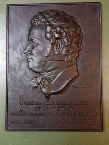 Lauchhammer Kunstguss Eisen Guss Franz Schubert Bild Männerchor 1960 Wandbild - Bild 1 von 2