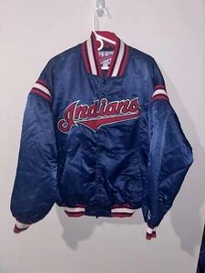 Cleveland Indians Majestic Diamond Collection Jacket Starter Size LG 90s VTG MLB - Picture 1 of 7