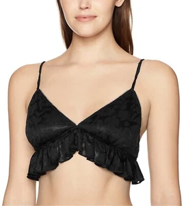 JOSIE BY NATORI Moonlight Wire-Free Ruffle Bralette D95066 Size M - Black NWT - Picture 1 of 2
