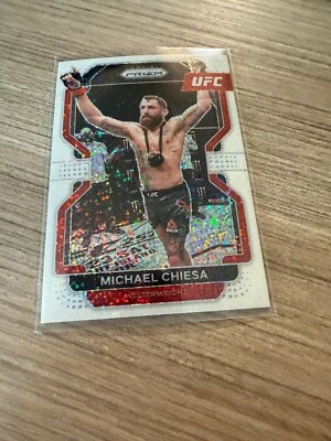 2022 Panini Prizm UFC MICHAEL CHIESA White Sparkle Prizm #110 SP - Image 1 of 2
