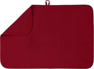 Bellemain XXL Dish Mat 24" x 17" (LARGEST MAT) Microfiber x 24", Red - Picture 1 of 4