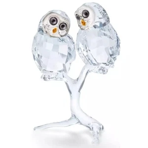 AUTÉNTICA SWAROVSKI NUEVA Figura de Cristal Pareja Búho 5493722 - Imagen 1 de 2