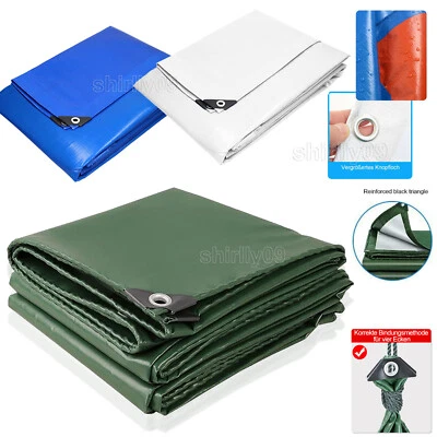 TANBURO® Abdeckplane Plane mit Ösen Holzplane Gewebeplane Bootsplane Garten 180g 320g