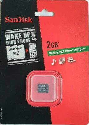 GENUINE SANDISK 2GB M2 Memory Stick Micro Card for SONY PSP GO - Image 1 of 2