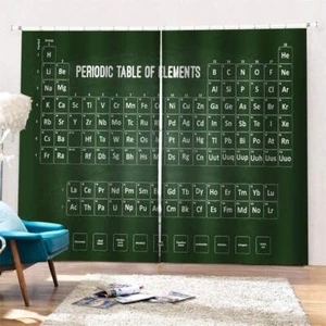 Vivid  chemical periodic table Printing 3D Blockout Curtains Fabric Window - Bild 1 von 8