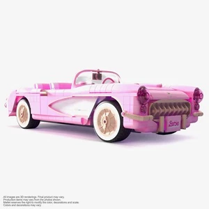 MEGA Barbie Movie Car 56 Corvette Stingray Building Set HRY24 Sealed - Picture 1 of 5
