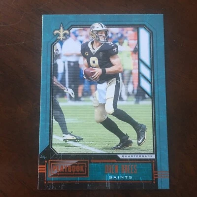 2020 Panini Playbook Drew Brees Orange Parallel Card.  RETIREMENT.  INVEST!!!! - Image 1 of 2
