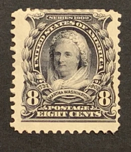 TRAVELSTAMPS: 1902-03 US Stamps Scott # 306, mint, og, hinged Martha Washington - Picture 1 of 6