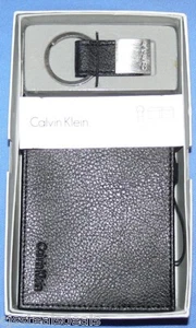 Calvin Klein Bifold Wallet Leather Passcase w/ key fob - Picture 1 of 2