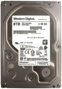 Western Digital Ultrastar DC HC320 8TB 7.2K SATA 3.5" HDD HUS728T8TALE6L4 - Picture 1 of 2