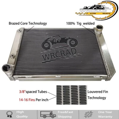 Radiador de aluminio de 2 filas compatible con motor Ford Thunderbird V8 58-60 59 1958 1959 1960 Foto 1 de 4