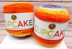 Lion Brand Cupcake Yarn BLUE CITRUS 209 Self Striping 5.3oz 590yd Lot of Two - Picture 1 of 8