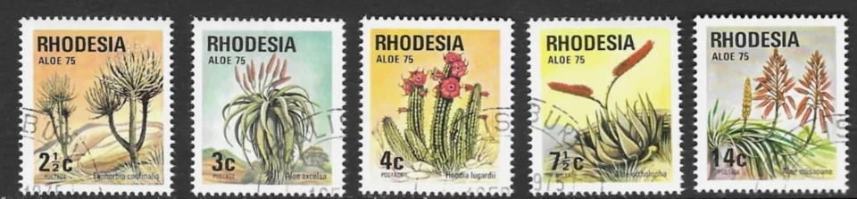 Plantas del desierto Rhodesia 1975 5 valores usados Foto 1 de 1
