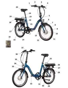 SFM / Sachs Vordergabel silber ZX195s Compact PlusSaxonette Compact PlusSaxon... - Picture 1 of 1