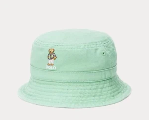 NEW Polo Ralph Lauren Bear Cotton Twill Bucket Hat Baby 3M - 9M - Picture 1 of 5