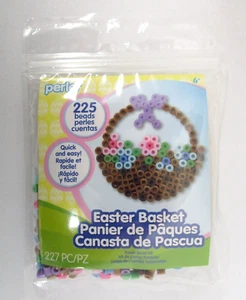 Perler Easter Basket Fused Bead Kit 227 pc Easter Spring Kids Crafts - Picture 1 of 6