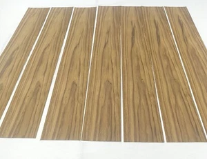 Teak Wood Veneer 7 Sheets ( 35" X 5.5" ) 9 Sq Ft - Picture 1 of 2