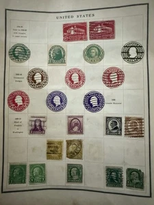 us stamps lot of 25, G. Washington & Ben Franklin, early 1900s to present - Picture 1 of 2