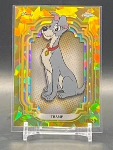 2024 Topps Chrome Disney Sapphire Tramp #25 Gold Sapphire Refractor #/50 - Picture 1 of 3