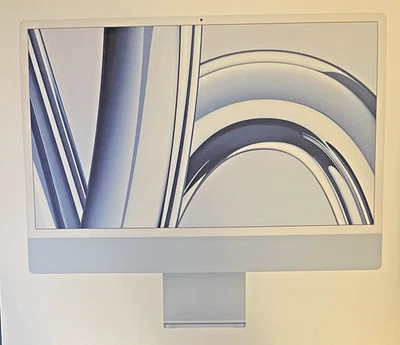 Apple iMac 24" (256GB SSD, Apple M3, 8GB RAM, 10-Core GPU) Blue - MQRQ3LL/A - Image 1 of 4