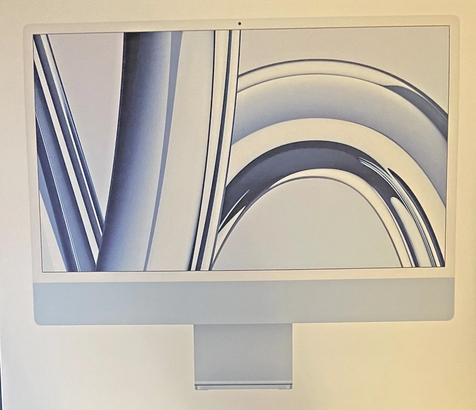 Apple iMac 24" (256GB SSD, Apple M3, 8GB RAM, 10-Core GPU) Blue - MQRQ3LL/A - Image 1 of 4