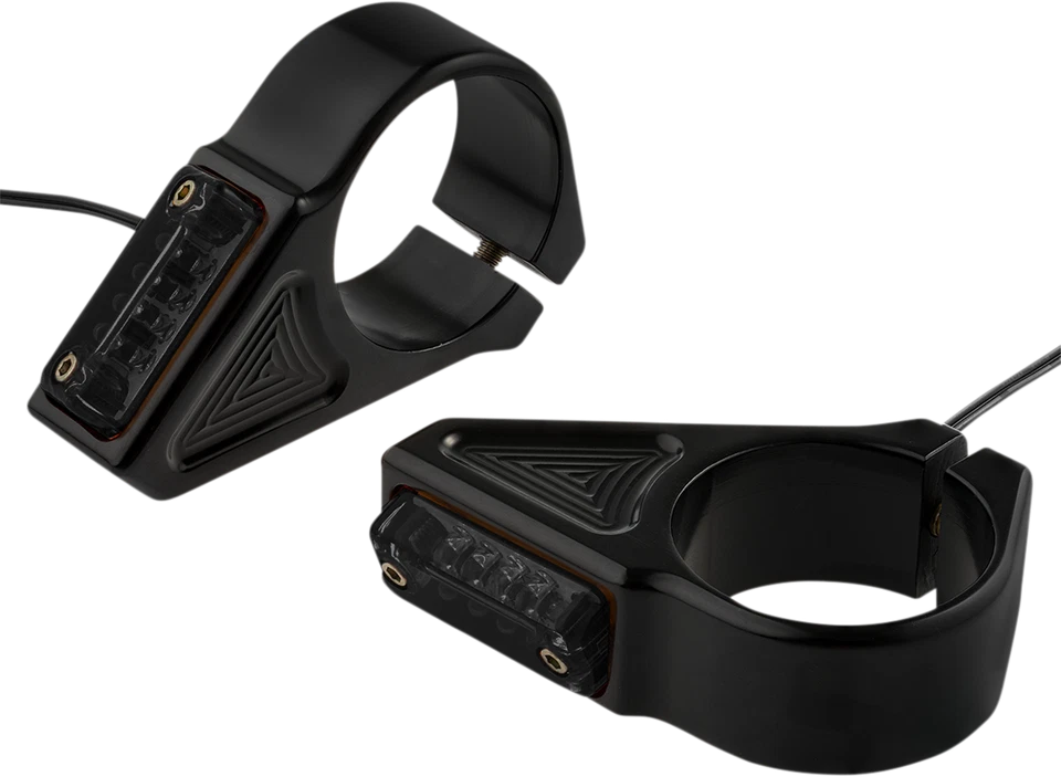 Черные передние вилочные указатели поворота Joker Machine 41 мм модели Harley Softail 1984-2006 годов выпуска - Изображение 1 из 1