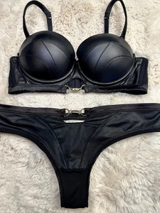 Honey Birdette LIBERTINE🖤 Juego de 2 piezas negro 32A y XS Cheeky Brief - Imagen 1 de 8