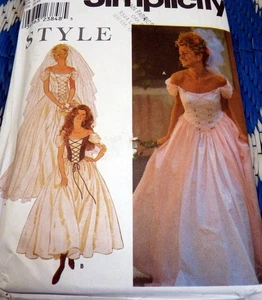 *LOVELY VTG EVENING or WEDDING DRESS Sewing Pattern Size 8-10-12-14-16 UC - Picture 1 of 2