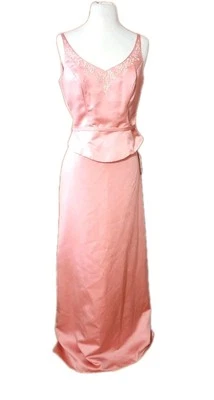 Mori Lee Corset Bodice Skirt Set Sz 11 Peach New Formal Bridesmaid Dress  Prom - Image 1 of 4