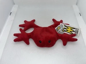 Peluche berretto Manhattan Toy Company vintage da collezione raro rana rossa con etichette - Foto 1 di 12