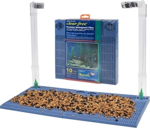 Penn-Plax Undergravel Aquarium Filter for 10 Gallon Tanks â Two 9.5â x 9.5â - Picture 1 of 7