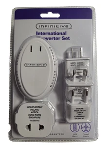 INFINITIVE International Stecker Konverter Set Reise 1875 Watt Reisetasche Neu in versiegelter Verpackung - Bild 1 von 11