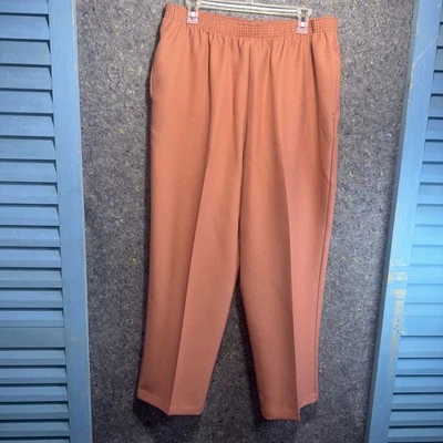Vintage Bon Worth Pants Dusty Rose Pleated Pull On Expressive Artsy Versatile XL - Image 1 of 4