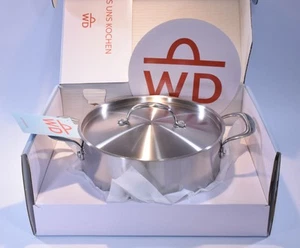 WD WellDone Studios Kochtopf 24cm 3-Ply Boden Induktionsgeeignet Edelstahl - Bild 1 von 7