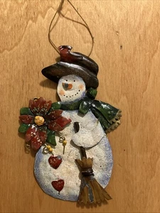 Metall Schneemann Weihnachtsschmuck 5,5 cm  - Bild 1 von 2