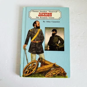 Vintage Children's History "Stonewall Jackson Eccentric Genius" Allan Carpenter - Foto 1 di 17