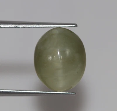 Natural Green Cat’s Eye Chrysoberyl CERTIFIED Translucent Loose Gemstone 7.74 Ct - Image 1 of 4