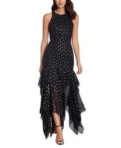 Betsy & Adam Maxikleid schwarz Clip Punkte - festliches Kleid - Bild 1 von 2